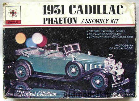 Renwal 1/48 1931 Cadillac V-16 Phaeton - Fleetwood Body, 153 plastic model kit